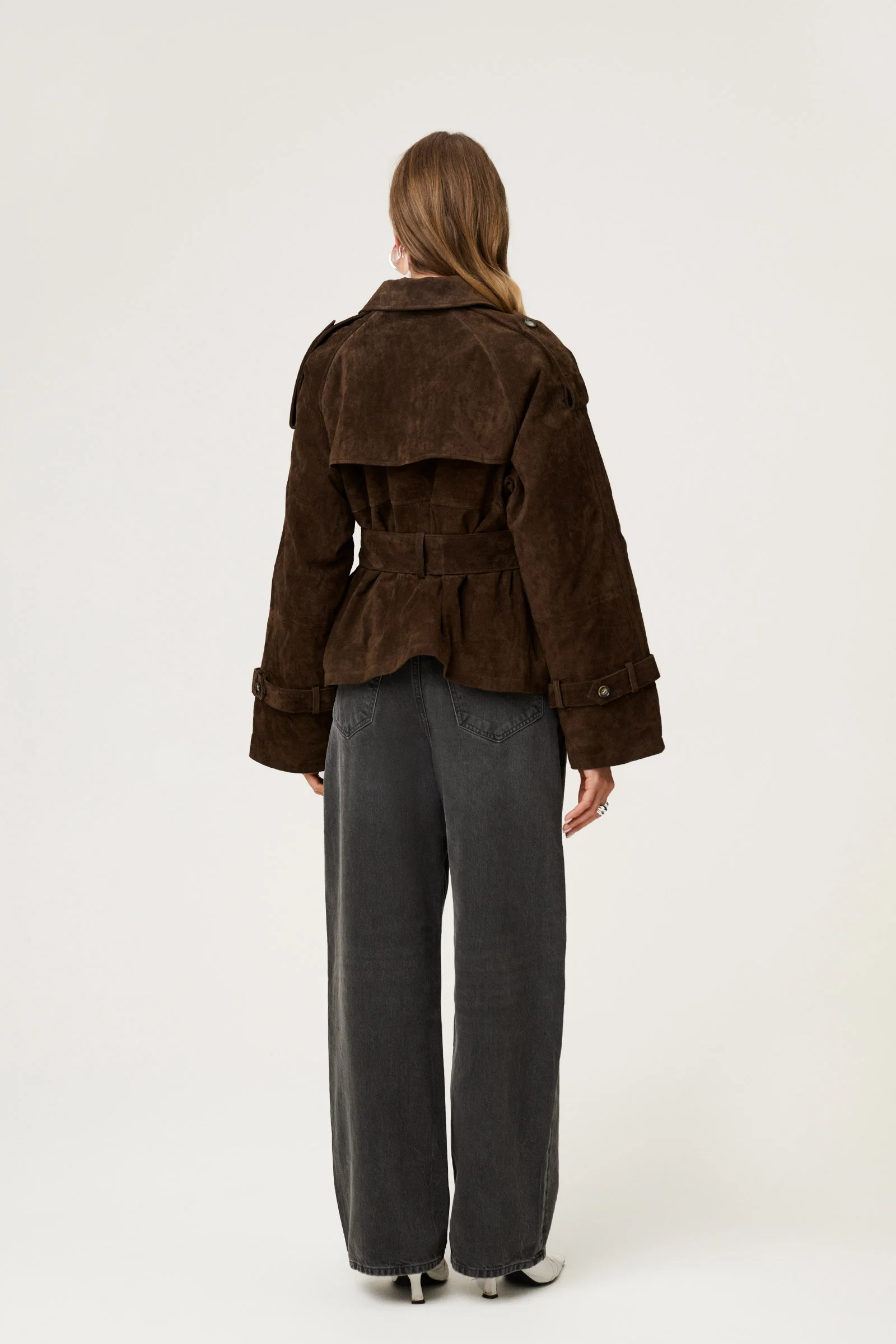 York Cropped Trench Coat - Image 4
