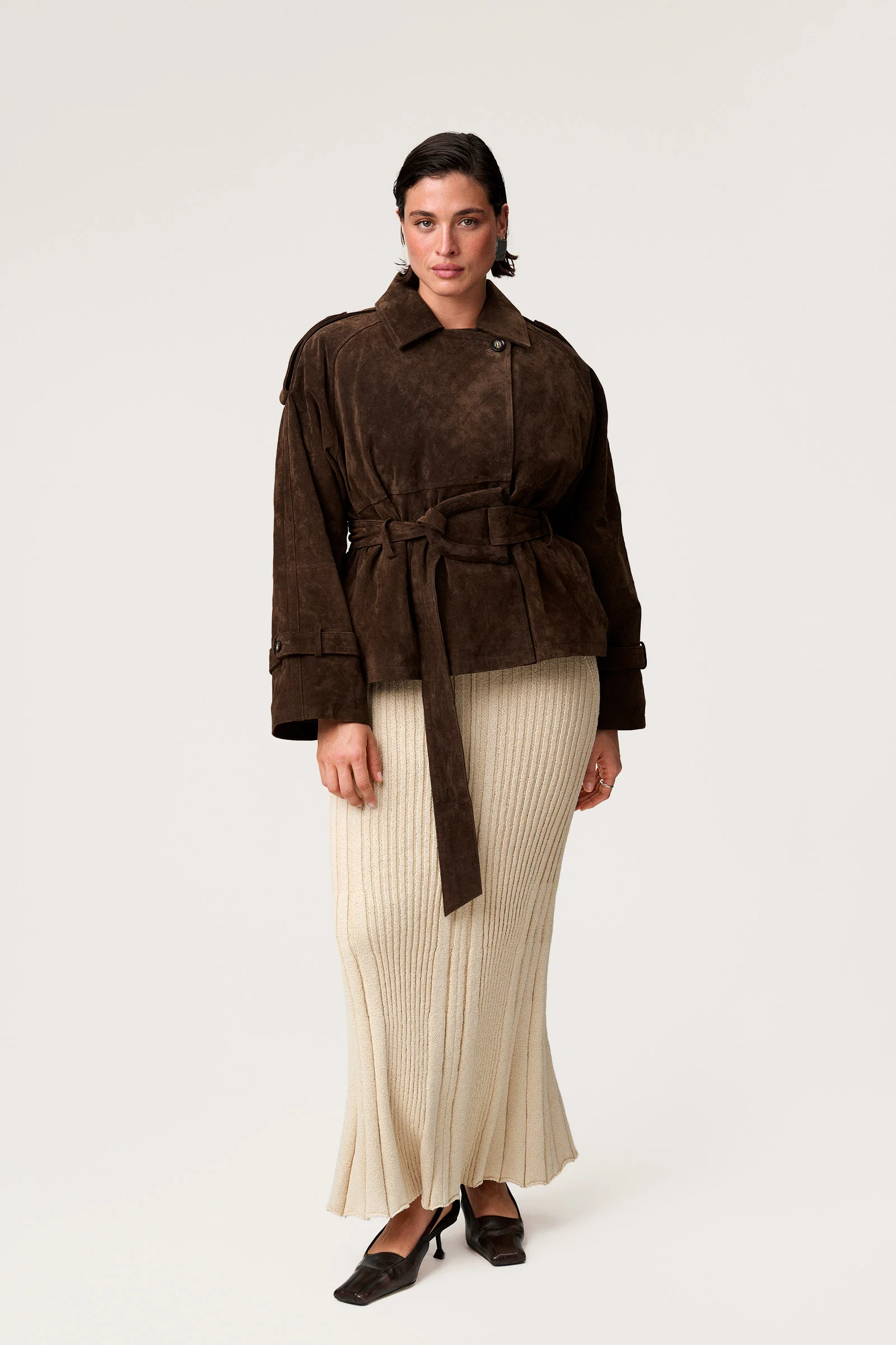 York Cropped Trench Coat - Image 7